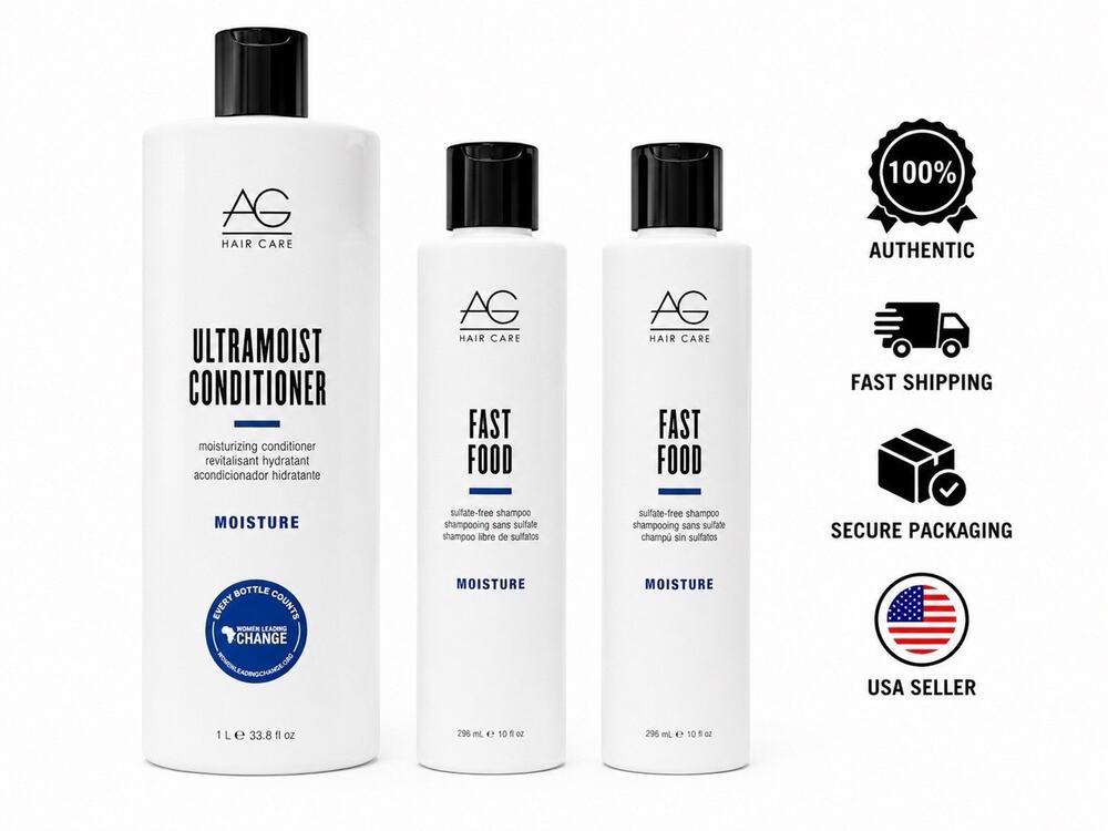 AG Care Ultramoist Conditioner & Fast Food Shampoo Moisture Set